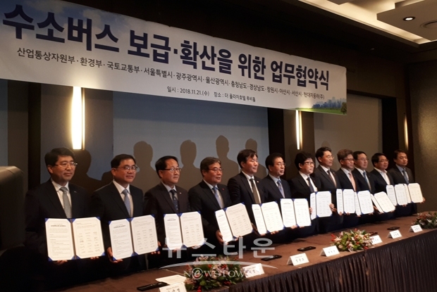 수소버스 보급 확산을 위한 상호 협력에 관한 업무협약식