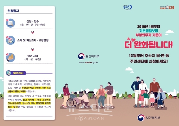 기초생활보장 부양의무자 기준 완화 홍보물