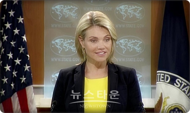 헤더 노어트(Heather Nauert) 미 국무부 대변인(위 사진)은 27일(현지시각) 정례브리핑에서 이 같이 말하고, “스티븐 비건(Stephen Biegun) 대북정책특별대표가 이런 대화를 이끌고 있다”고 밝혔다.