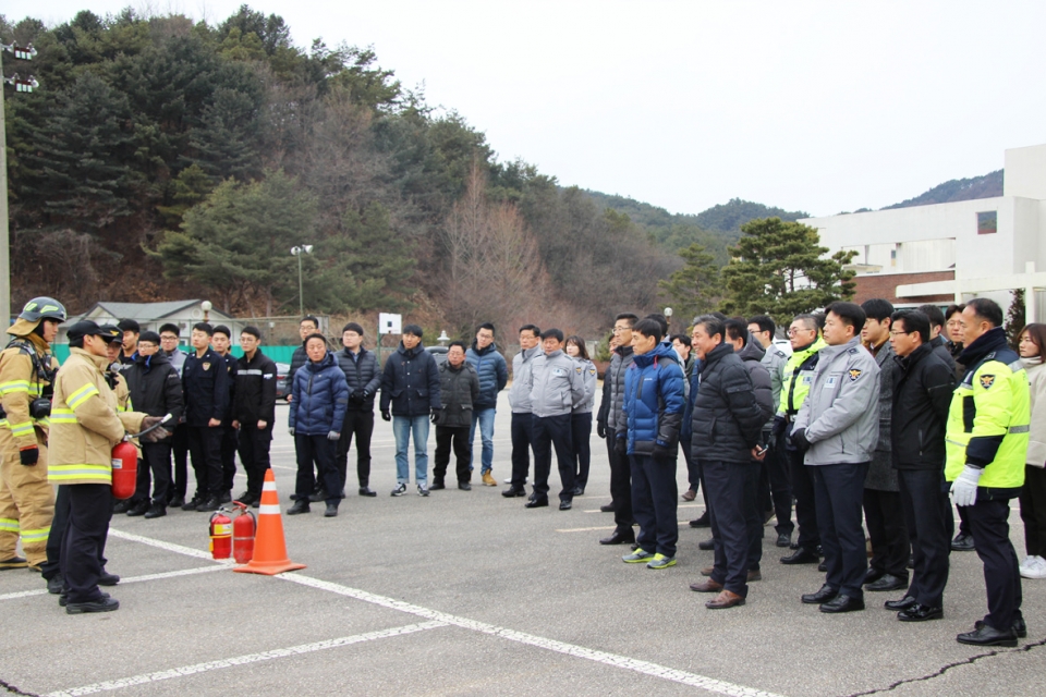 평창경찰서 합동 소방훈련