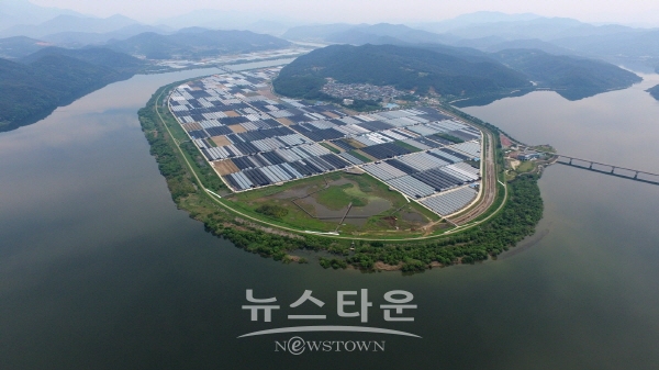 진주 대평딸기특화단지 전경