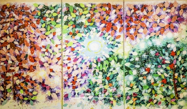 곽경민 작가의 ‘Collected leaves and memory’(김한정 기자)