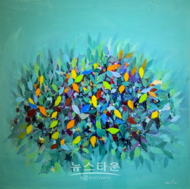 곽경민 작가의 ‘Collected leaves and memory’(김한정 기자)