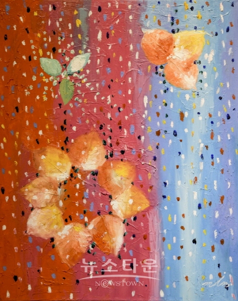 곽경민 작가의 ‘Collected leaves and memory’(김한정 기자)