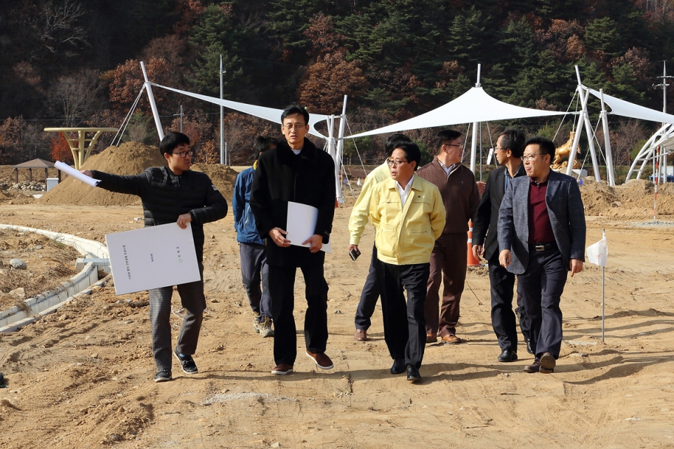 사업장 점검 (기린면 현리 근린공원 조성사업 현장)