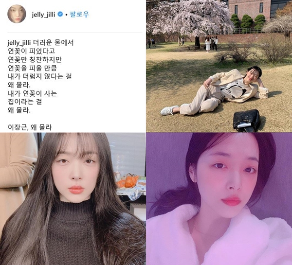 설리 인스타 방송 (사진: 설리 SNS)