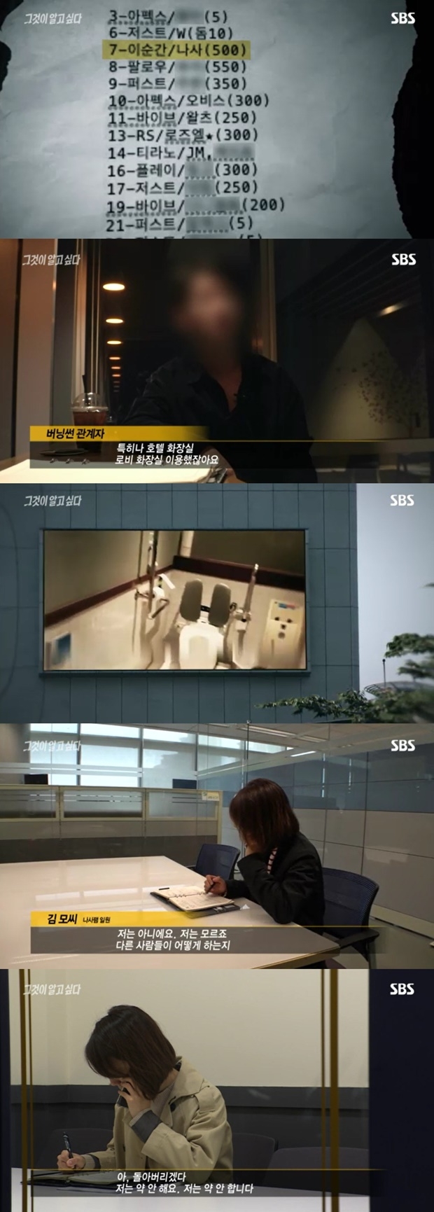 버닝썬 나사팸 (사진: SBS '그것이 알고 싶다')