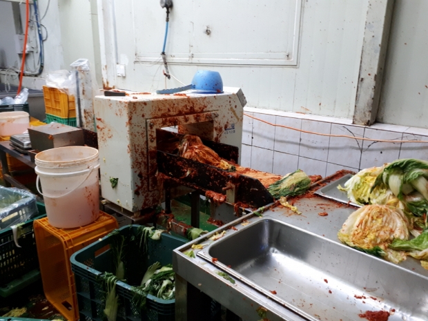자료사진－지난해 12월 적발된 비위생적인 학교급식시설