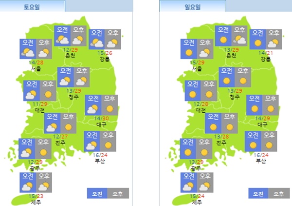오늘 날씨 미세먼지 나쁨 초여름 더위 (사진: 기상청)