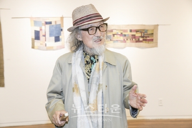 진순이 작가의 조각보 ‘순이의 규방이야기, 소소한 그리움’전(김한정 기자)