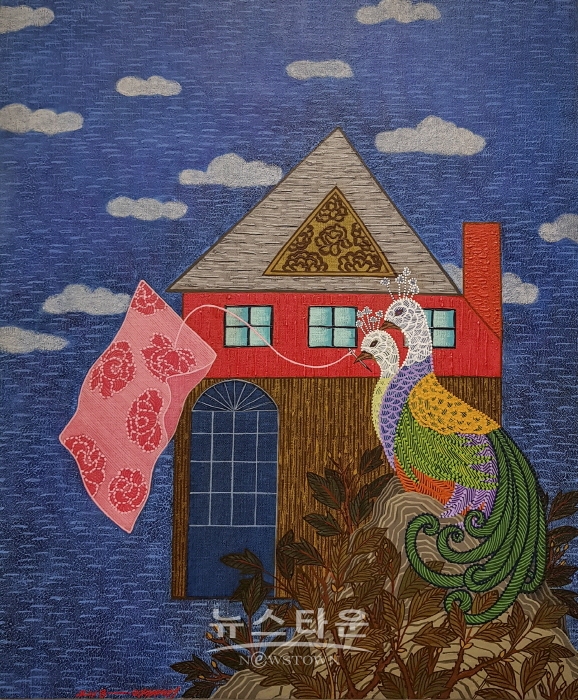 이재애 그림에세이 ‘엄마의 정원’(김한정 기자)