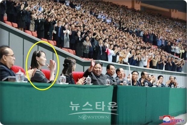 조선일보는 지난 달 말 2월 하노이 북-미 정상 회담 결렬의 책임을 물어 김영철 당 부위원장이 혁명화 교육(강제노동)을 받고, 김혁철 국무위 대미정책특별대표는 처형을 당했고, 김정은 친여동생 김여정은 ‘근신 중’이라고 보도해, 세계의 주요 언론들이 큰 관심을 가지고 보도했었다. / 사진 : 노란색 원 속의 인물이 김여정