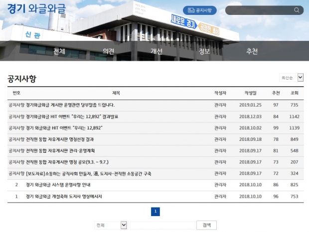 와글와글 게시판