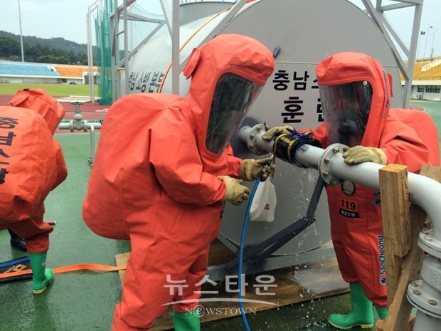 화학사고 대응 합동 구조훈련