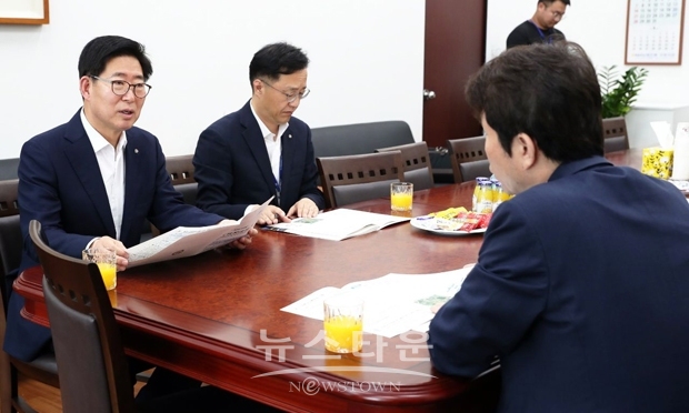 7월 22일 양승조 충남도지사가 2020년 정부예산안 확정 한 달여를 앞두고 국비 확보를 위해 국회를 방문했다.