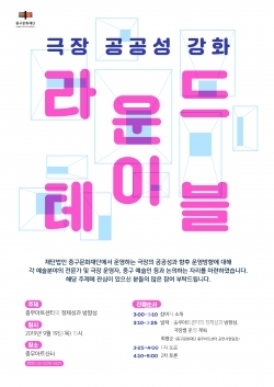 극장 공공성 강화 라운드테이블 포스터