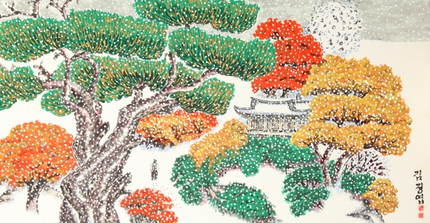 작품 - 만복운흥(萬福雲興).140x72cm