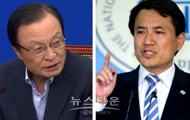 여당대표 이해찬 VS 한국당 김진태 의원 이미지사진