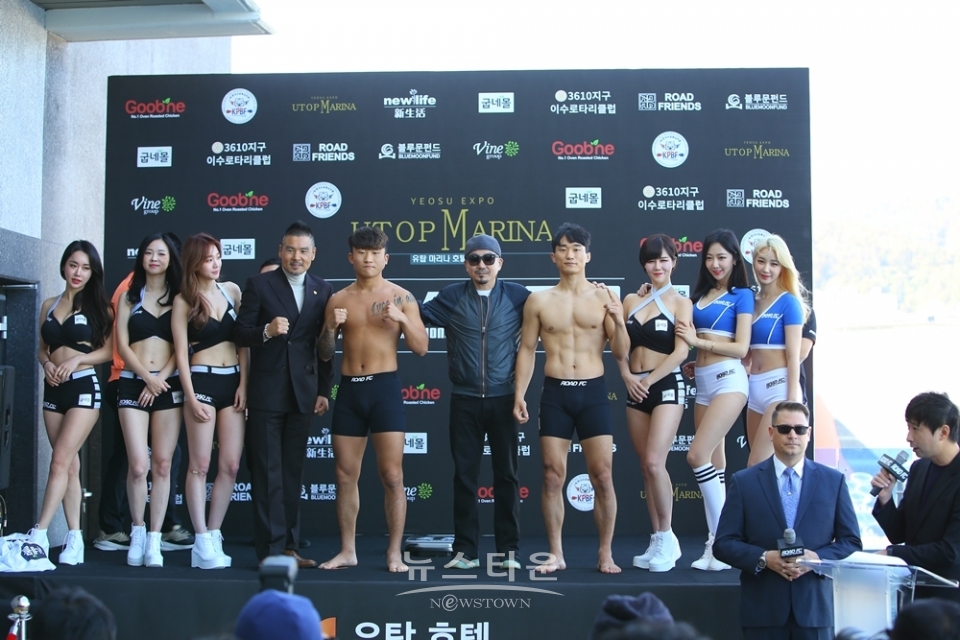 ROAD FC YOUNG GUNS 45 공식 계체량 및 인터뷰, '1경기 최지혁 VS 정석찬' / 고득용기자 ⓒ뉴스타운
