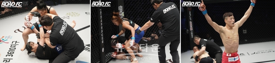 ROAD FC 센트럴리그 출신인 박지수, 박하정, 김성오 / 고득용기자 ⓒ뉴스타운