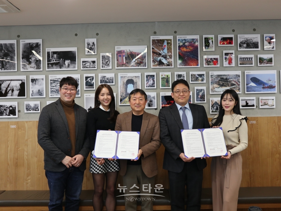 왼쪽부터 오셰득 셰프, 머슬마니아 공민서, 위스타트 신동재 사무총장, 셀러비 코리아 양성우 부사장, 머슬마니아 최설화 / 고득용기자 ⓒ뉴스타운