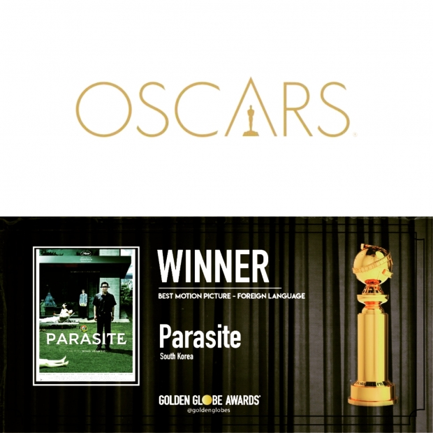 골든글로브 시상식에서 외국어영화상 수상한 '기생충' @ Goldenglobes