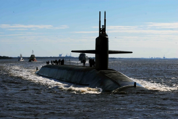 미 해군의 오하이오급 탄도미사일 발사 잠수함 USS 테네시.
