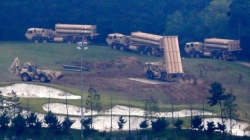 성주에 배치한 사드(THAAD) 고고도미사일방어체계 발사대.