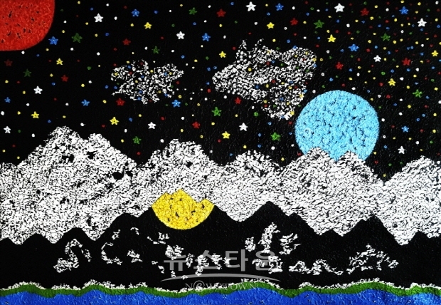 하정열 화가의 'THE UNIVERSE'(김한정 기자)