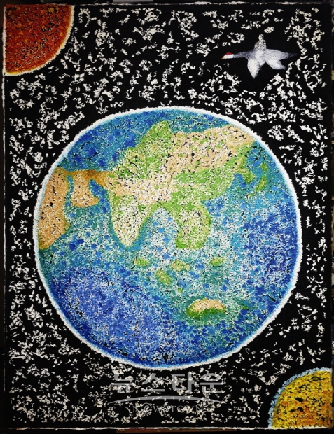 하정열 화가의 'THE UNIVERSE'(김한정 기자)