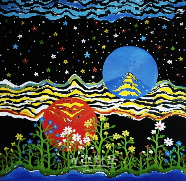 하정열 화가의 'THE UNIVERSE'(김한정 기자)