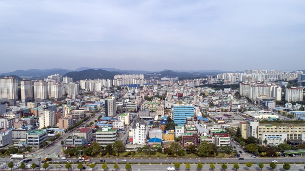 신관동 일대 상가지역