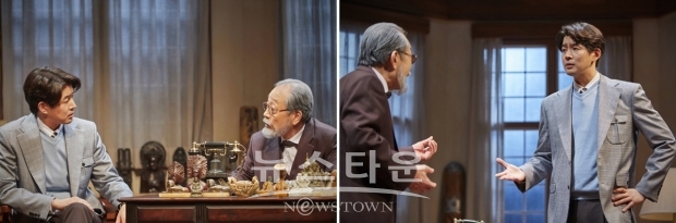 ▲ 연극 ‘라스트 세션’ 공연사진 (왼쪽) 이석준, 남명렬 (오른쪽) 신구, 이상윤 (사진제공=파크컴퍼니) / 고득용기자 ⓒ뉴스타운