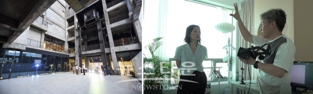 ‘부천아트벙커 B39’에서 촬영을 진행한 바르도(사진 왼편). 바르도 를 공동작업한 이양희 안무가(왼쪽)와 김종민 XR큐레이터 / 고득용기자 [dukyong15@naver.com] ⓒ뉴스타운