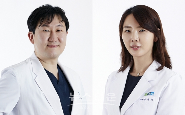 사진) 좌측부터 순천향대천안병원 오재상, 김정은 교수