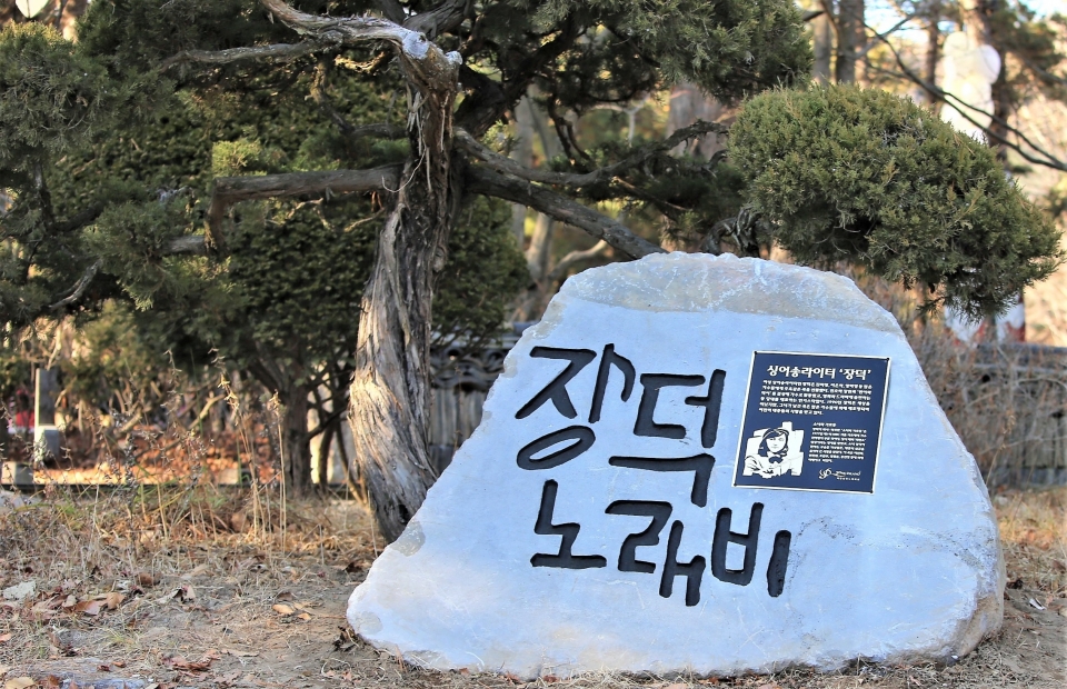 사진설명 : 30주기를 맞아 남이섬 노래박물관 앞에 세워지는 장덕의 노래비.