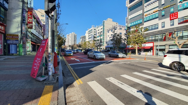 완료된 부평남부역 입구 사거리