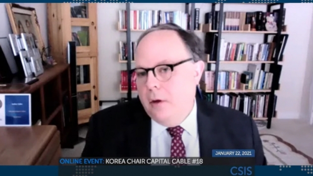 시드니 사일러 미 국가정보위원회 북한담당관이 22일 미 전략국제문제연구소(CSIS)가 개최한 온라인 토론회에서 발언을 하고 있다.