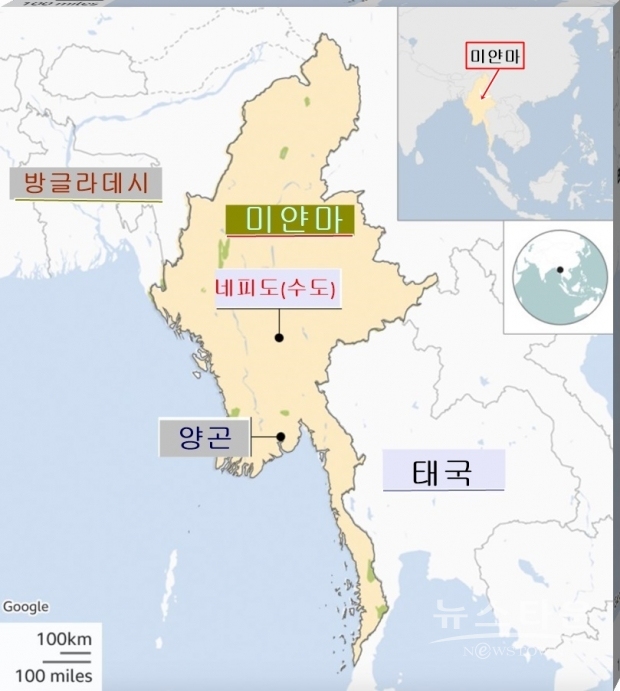 미얀마에 대한 외부의 압력이 거세지면 거세질수록, 혹은 미얀마 정세가 안정적이면 안정적일수록, 미얀마에서의 중국의 이득은 사라지는 것이 아니라 더 커지는 꽃놀이패일 것이다. (그래픽 : 뉴스타운)