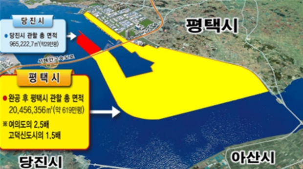 평택‧당진항 최종 매립완료 시 관할 구역