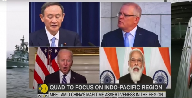 쿼드는 지난 2017년 국장급, 2019년 외교장관 회담이 처음 열렸다. 미국의 조 바이든 정권은 쿼드를 중시하고, 정상회담의 첫 개최를 타진해왔다. (사진 : 유튜브)