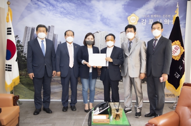 기독교연합회 시의장 면담 모습