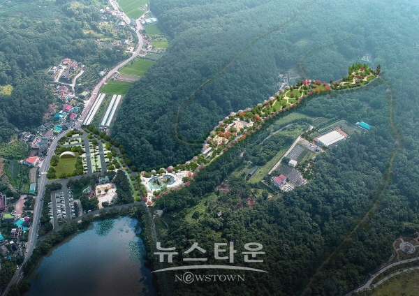 금호지 수변형 테마공원 조감도