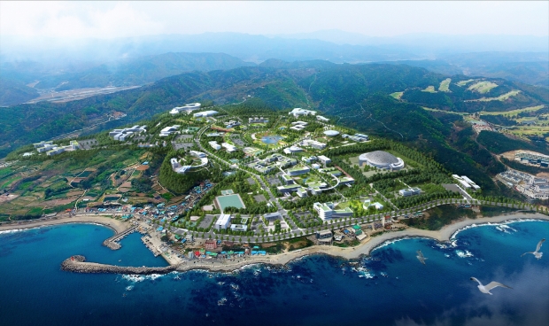 경주시 감포읍 나정리, 대본리 일대에 들어서는 '혁신원자력연구단지' 조감도.