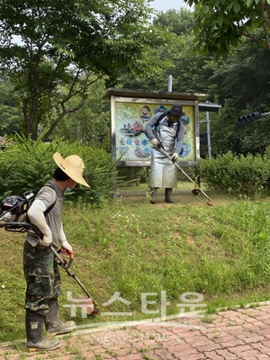 오목초등학교 예초작업 및 전지작업