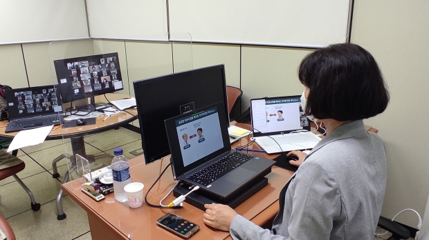 사진설명: 화상교육 모습