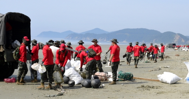 해병대 6여단, ‘지역 해안 환경정화 활동