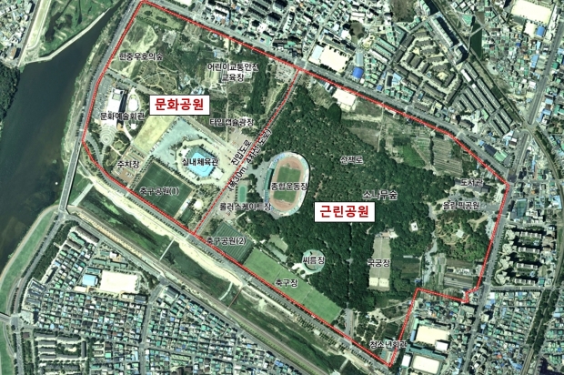 경주시가 추진하고 있는 황성공원 근린공원 유지 및 문화공원 지정 계획안