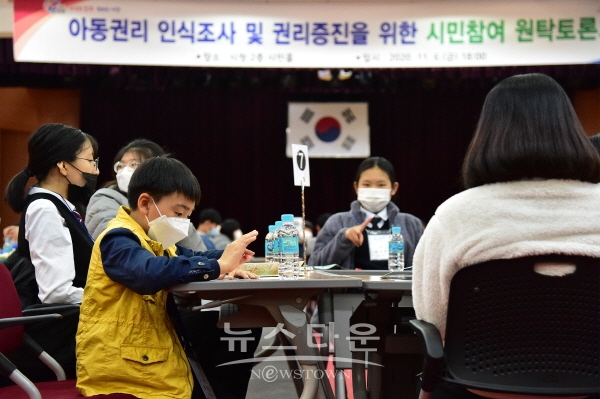 2021년 5월 아동권리 시민참여단 원탁토론 현장 모습