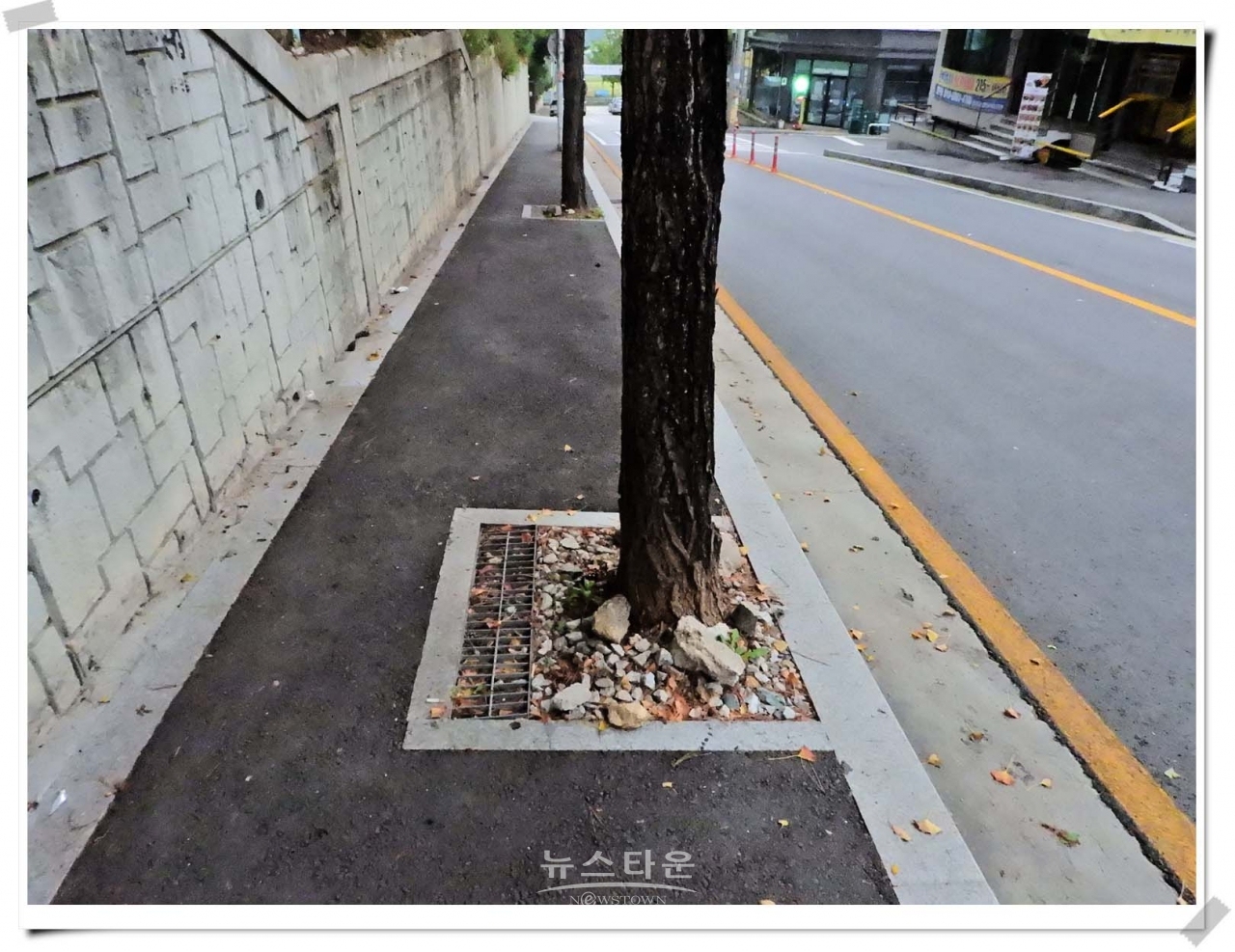 공사로 인하여 깔끔한 도로상태